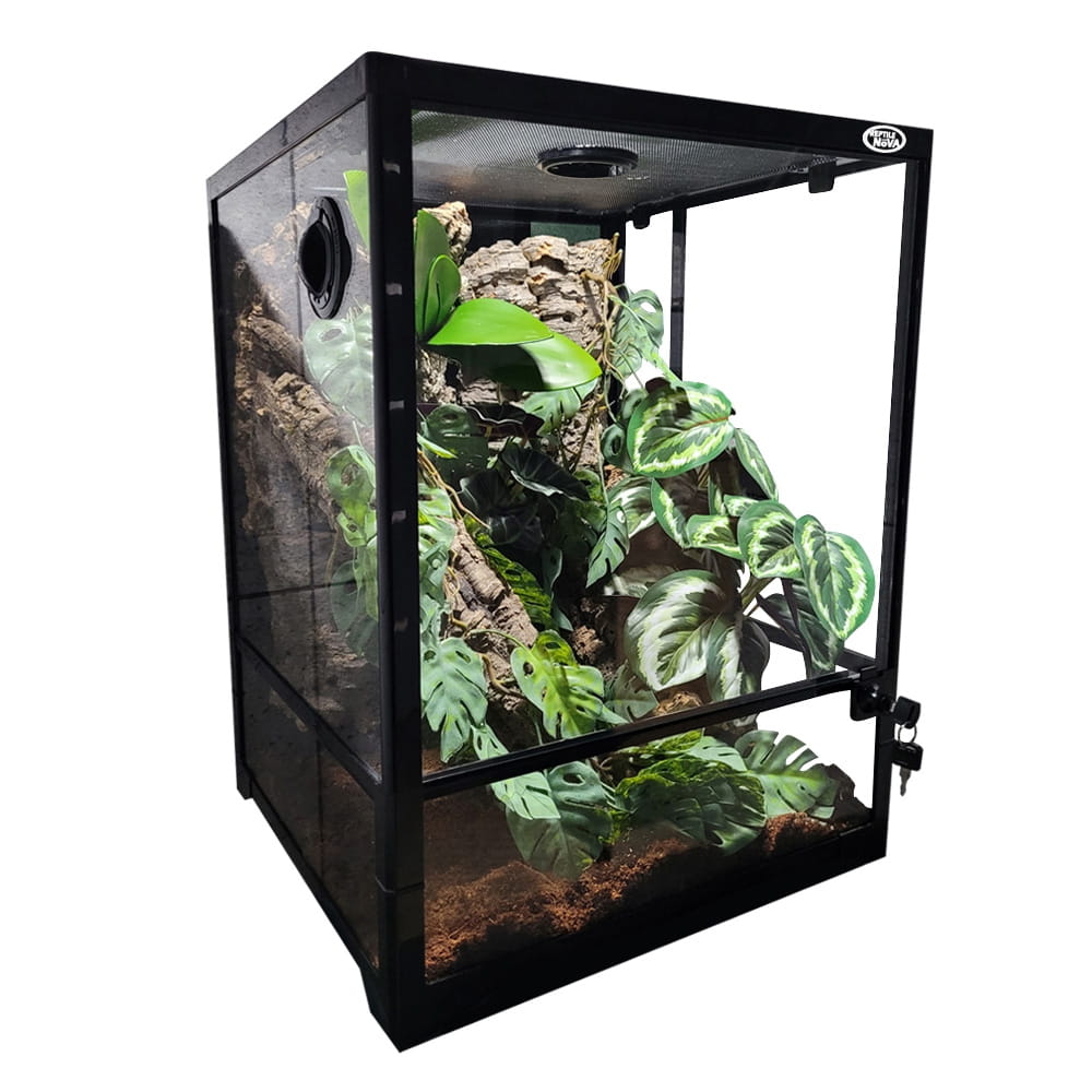 Terrarium 45x45x60cm Reptile Nova – Szklane, Zdejmowana Pokrywa, Metalowa Siatka Wentylacyjna